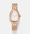 Bvlgari Serpenti Seduttori 33mm Rose Gold Watch With Rubellite And Quartz In Pink