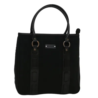 Pre-owned Bvlgari Vintage Canvas Black Canvas Tote Bag Bag ()