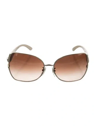 Pre-owned Bvlgari Vintage Late 2000's - Early 2010's Sunglasses In Gold/white