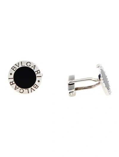 Pre-owned Bvlgari Vintage Onyx   Cufflinks In Multi