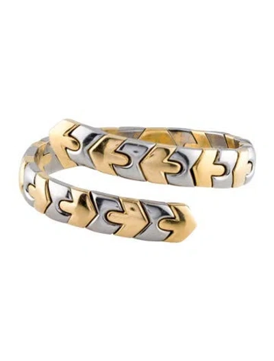 Pre-owned Bvlgari Vintage Two-tone Bracelet, 7.5" In Multi