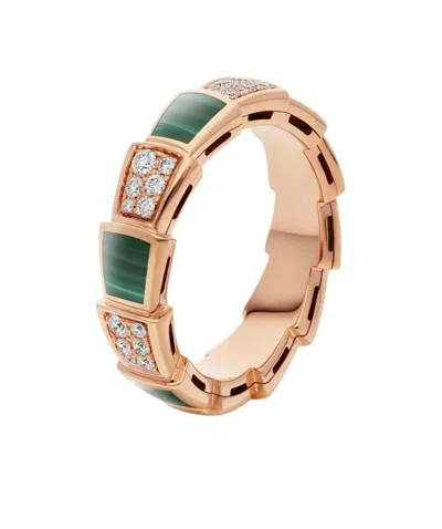 Bvlgari Viper Rose Gold Ring In Yellow
