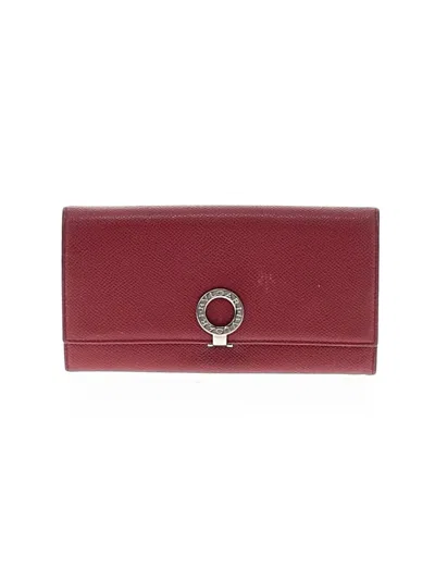 Pre-owned Bvlgari Wallet In Burgundy