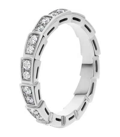 Bvlgari White Gold And Diamond Serpenti Viper Ring