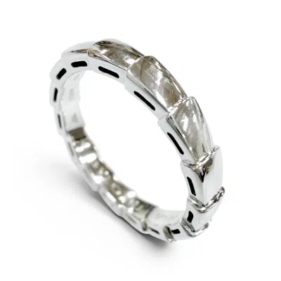 Pre-owned Bvlgari White Gold White Gold (18k) Band Ring ()