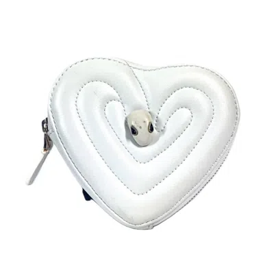 Pre-owned Bvlgari White Leather Coin Purse/coin Case ()