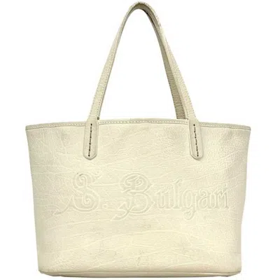 Pre-owned Bvlgari White Leather Tote Bag ()