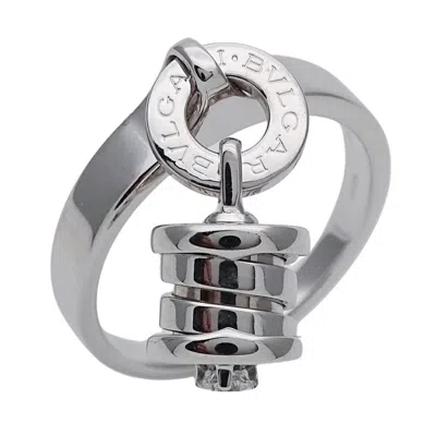Pre-owned Bvlgari White White Gold (18k) Band Ring ()