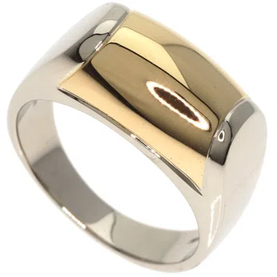 Pre-owned Bvlgari White Yellow Band Ring ()
