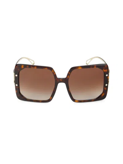 Bvlgari Women's 55mm Square Sunglasses In Brown
