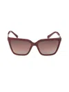 Bvlgari Women's 57mm Cat Eye Sunglasses In Red Brown