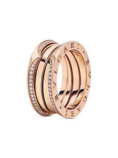 Bvlgari Women's B. Zero1 18k Rose Gold & 0.43 Tcw Diamond 3-band Ring