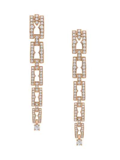 Bvlgari Women's B. Zero1 18k Rose Gold & 1.41 Tcw Diamond Chain Earrings