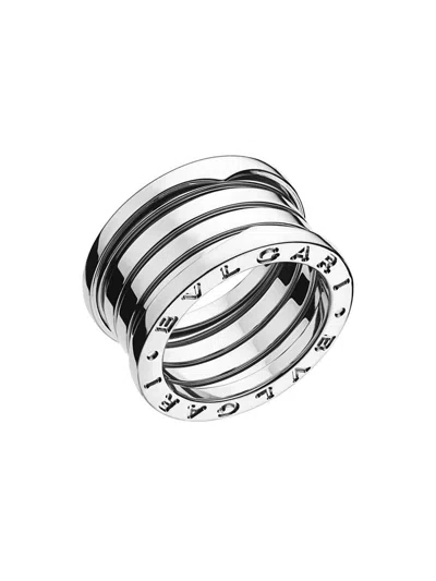 Bvlgari Women's B. Zero1 18k White Gold 4-band Ring In Black