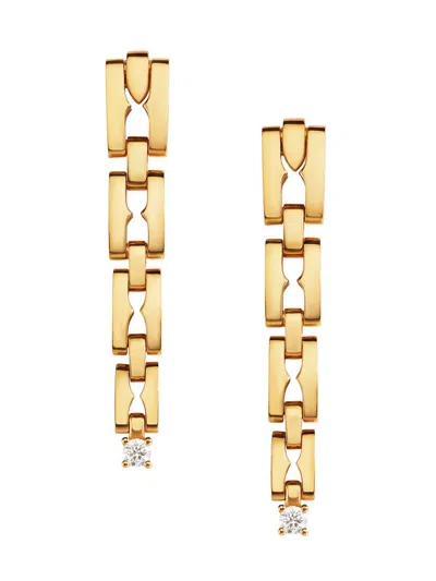Bvlgari Women's B. Zero1 18k Yellow Gold & 0.17 Tcw Diamond Chain Earrings