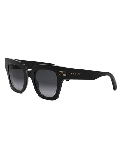 Bvlgari Women's B. Zero1 49mm Butterfly Sunglasses In Black Grey Gradient