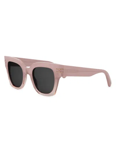 Bvlgari Women's B. Zero1 49mm Butterfly Sunglasses In Dusty Rose Dark Grey