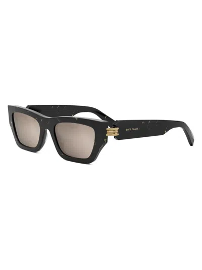 Bvlgari Women's B. Zero1 54mm Rectangular Sunglasses In Green