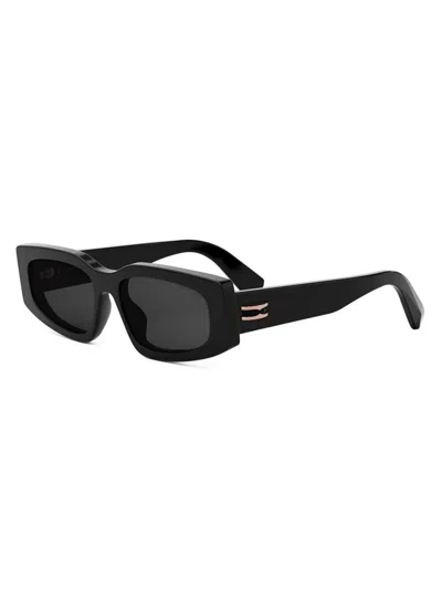 Bvlgari Women's B. Zero1 54mm Rectangular Sunglasses In Black Dark Grey