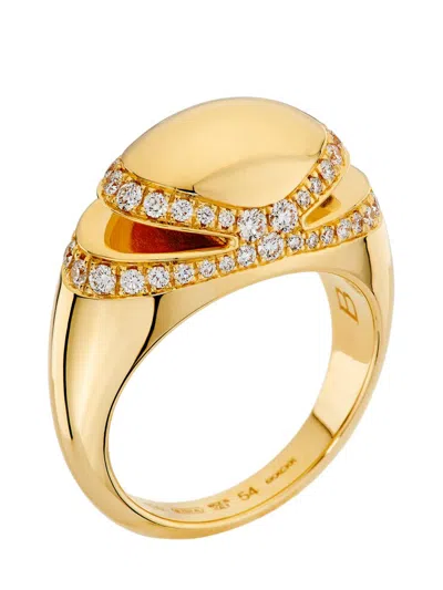 Bvlgari Women's Cabochon 18k Yellow Gold & 0.56 Tcw Diamond Ring