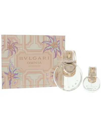 Bvlgari Women's Omnia Crystalline Edt Spray 2pc Gift Set In Transparent