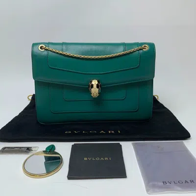 Bvlgari Women Pre-loved Bag Very Good Condition In Green