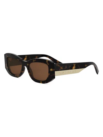 Bvlgari Women's Roma 54mm Geometric Sunglasses In Black