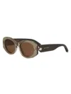 Bvlgari Women's Serpenti 52mm Oval Sunglasses In Transparent Khaki Brown