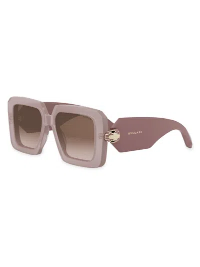 Bvlgari Women's Serpenti 52mm Square Sunglasses In Pink