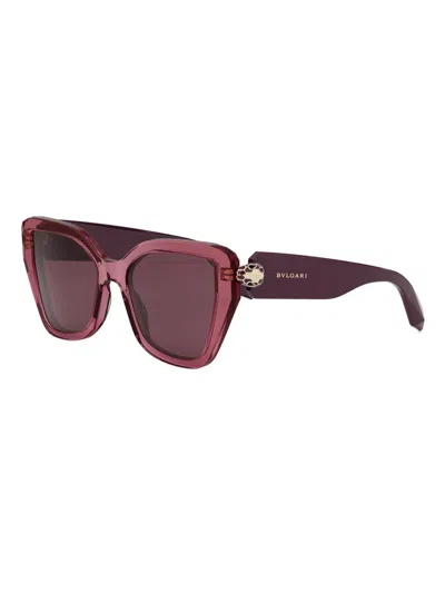 Bvlgari Women's Serpenti 53mm Butterfly Sunglasses In Pink