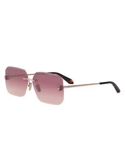 Bvlgari Women's Serpenti 62mm Rectangular Sunglasses In Pink