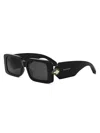 Bvlgari Bulgari Rectangular Frame Sunglasses In Black