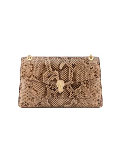 Bvlgari Women's Serpenti Forever Python Shoulder Bag