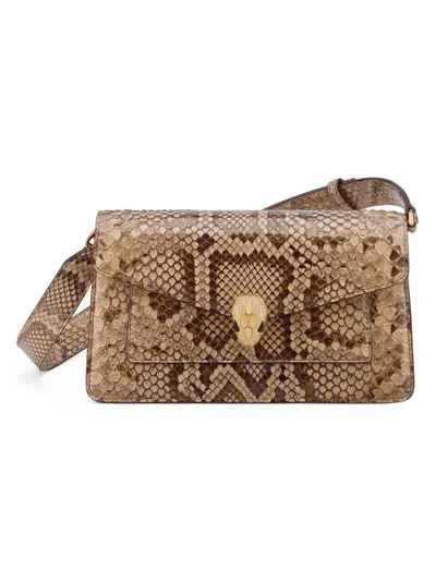 Bvlgari Women's Serpenti Forever Snakeskin-embossed Leather Shoulder Bag