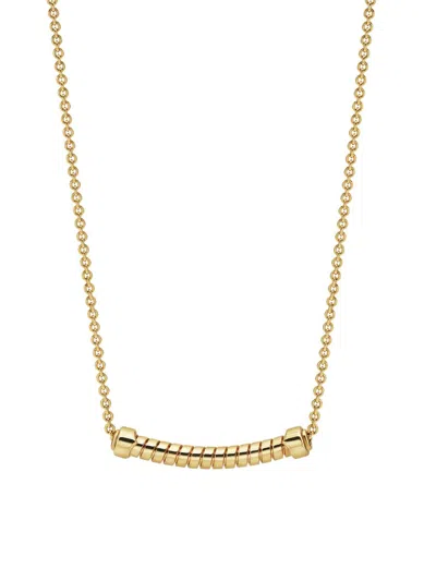 Bvlgari Women's Serpenti Tubogas 18k Yellow Gold Pendant Necklace In Pink
