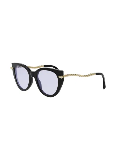 Bvlgari Women's Serpenti Viper 51mm Cat-eye Eyeglasses In Black