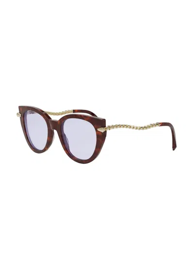 Bvlgari Women's Serpenti Viper 51mm Cat-eye Eyeglasses In Brown