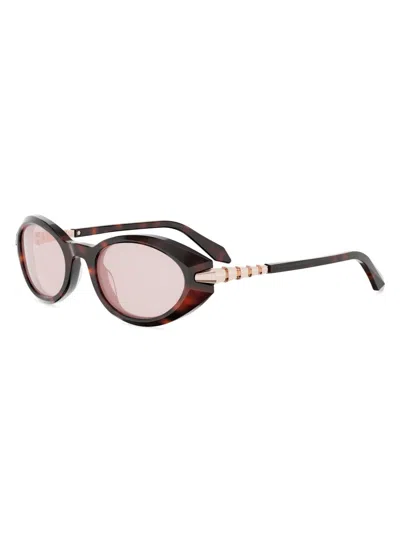 Bvlgari Women's Serpenti Viper 51mm Oval Sunglasses In Brown