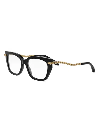 Bvlgari Women's Serpenti Viper 54mm Rectangular Eyeglasses In Black