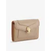 Bvlgari Womens Beige Serpenti Forever Business Leather Card Holder In Brown