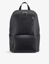 Bvlgari Mens Black Logo-embossed Leather Backpack In Black