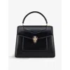 Bvlgari Womens Black Serpenti Forever Medium Leather Top-handle Bag In Black