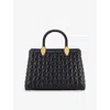 Bvlgari Womens Black Serpentine Day Duo Leather Top Handle Bag In Black
