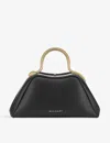 Bvlgari Serpentine Leather Top-handle Bag In Black