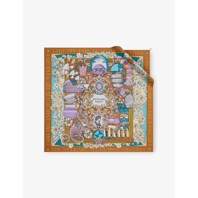 Bvlgari Womens Brown Heritage Graphic-print Silk Scarf In Multi