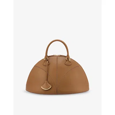 Bvlgari Womens Brown Marquise Large Leather Top-handle Bag