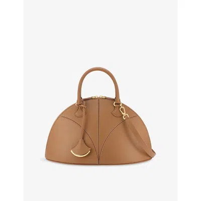 Bvlgari Womens Brown Divas' Dream Marquise Medium Leather Top Handle Bag