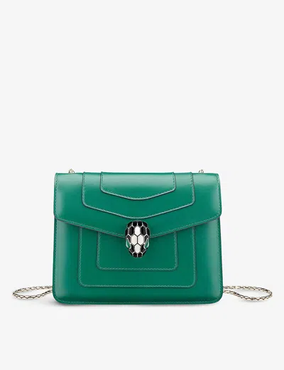 Bvlgari Womens  Serpenti Forever Leather Cross-body Bag In Green