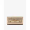 Bvlgari Womens Gold  Tubogas Leather Clutch In Gold