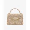 Bvlgari Womens Gold Serpenti Forever Mini Crystal-embellished Leather Top-handle Bag In Gold